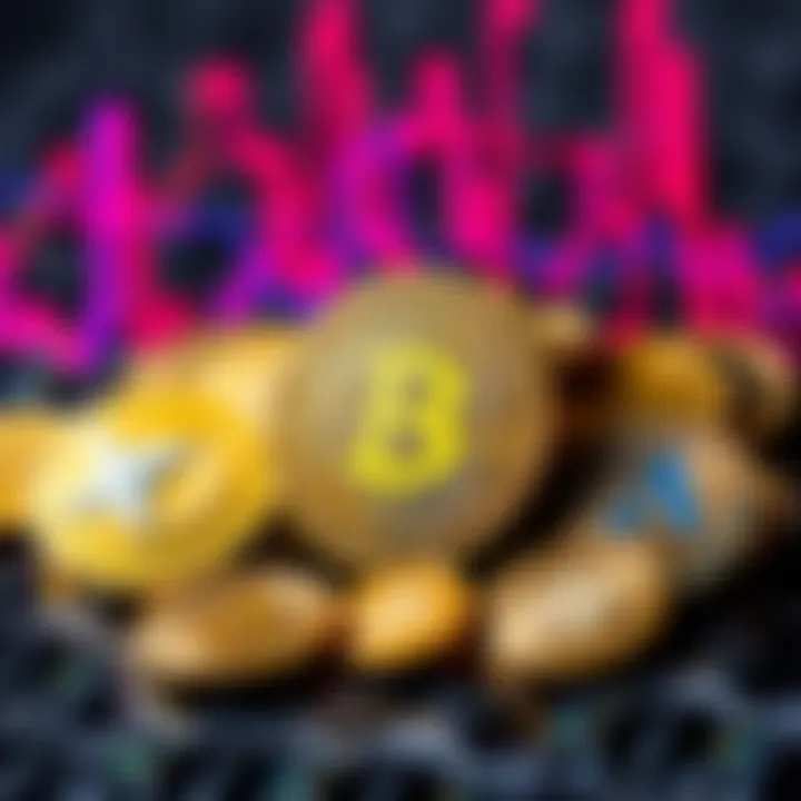Bitcoin vs Altcoins A graphic showing Bitcoin symbol alongside various altcoin symbols, highlighting a discussion about investment choices in cryptocurrencies.