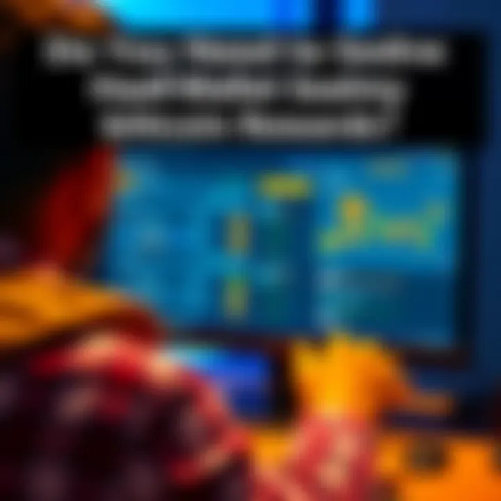 A person checking a Bitcoin wallet interface on a computer screen, considering the need for a second wallet for rewards.