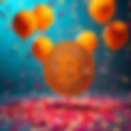 Bitcoin 17th Anniversary Celebration A festive graphic showing Bitcoin symbol with balloons and confetti to celebrate its 17th anniversary.