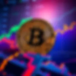 A large Bitcoin symbol representing the milestone of 20 million dollars, set against a backdrop of market charts and graphs, indicating growth and investment trends.