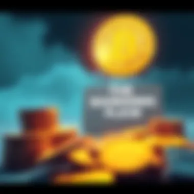 A Bitcoin advertisement illustrating the weaknesses in the banking system with bold graphics and a powerful message, urging viewers to rethink finance.