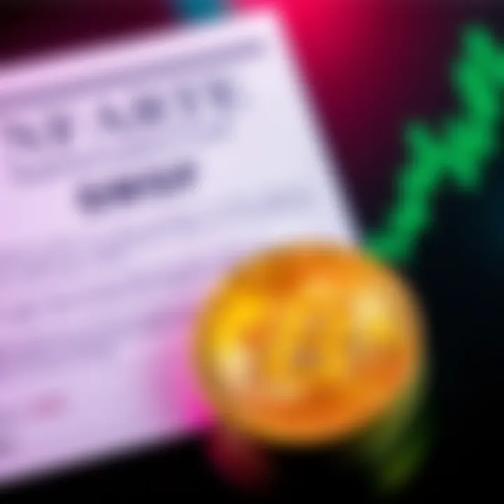 A visual representation of Bitcoin alongside a Superannuation Fund document, showing the relationship between them.