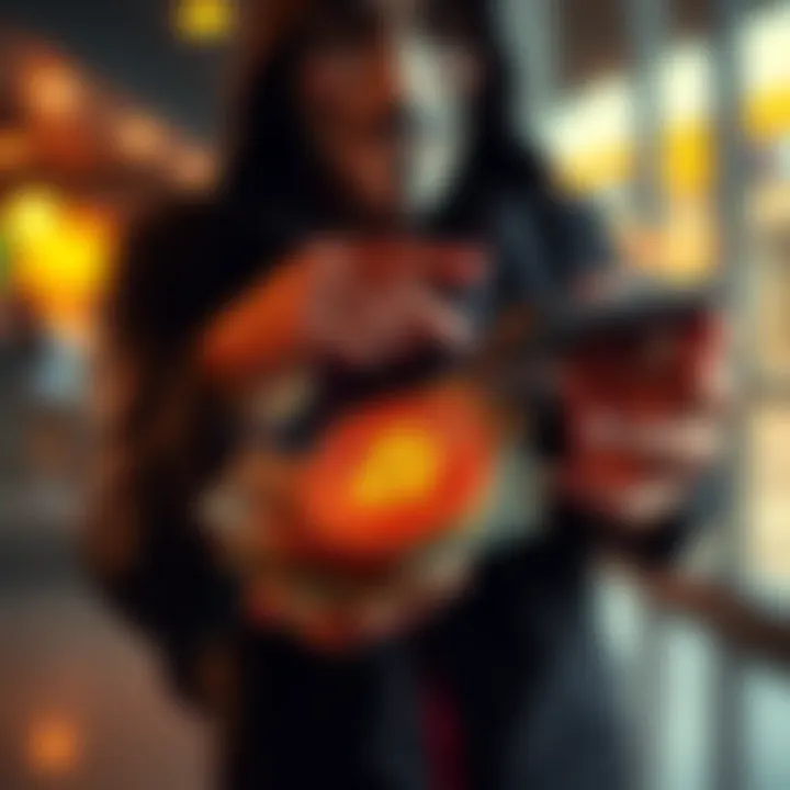 A person holds cash in one hand and a smartphone in the other, symbolizing anonymous bitcoin purchase
