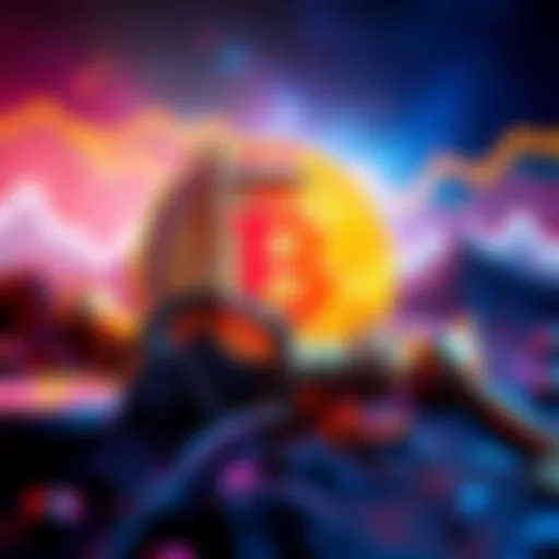 A vibrant piece of art showcasing a Bitcoin symbol and a hidden private key, blending creativity and cryptocurrency culture.