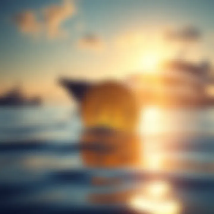 Bitcoin and a Boating Accident A graphic showing a Bitcoin symbol floating on water with a boat in the background, representing the risk of losing BTC in a boating accident