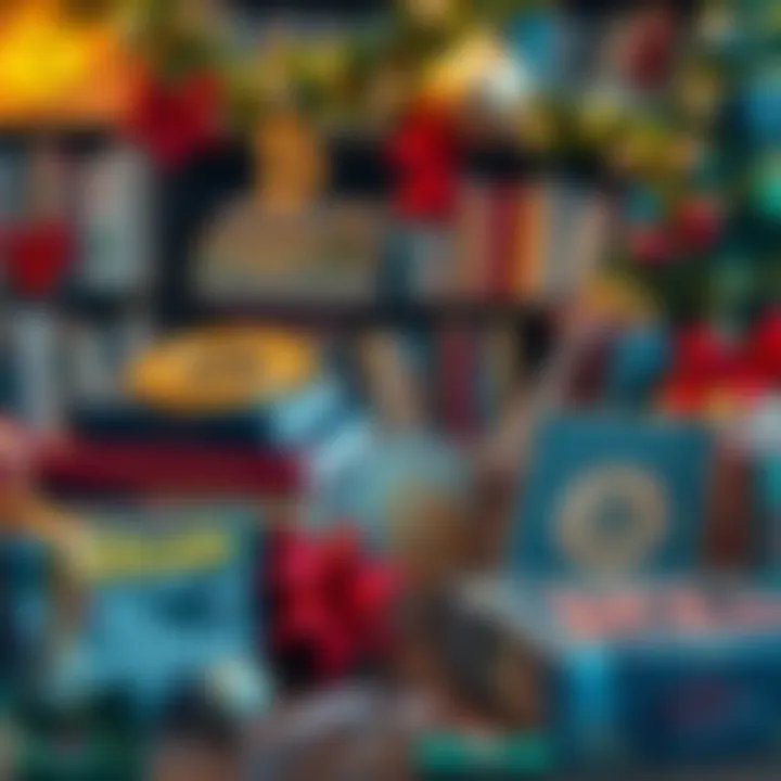 Books about Bitcoin for Christmas A collection of insightful books about Bitcoin displayed with Christmas decorations