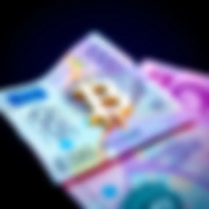 A Bitcoin symbol superimposed on British pounds, representing the potential shift towards cryptocurrency in Britain.