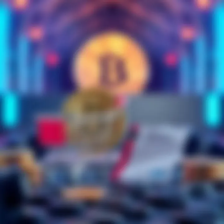 Bitcoin Buy Now Pay Later Concept A graphic showing a Bitcoin coin alongside a shopping cart and a loan agreement, symbolizing the buy now, pay later trend in cryptocurrency investment.