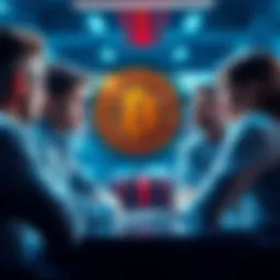 Bitcoin case discussion A group of analysts discussing the implications of a Bitcoin case in a financial setting