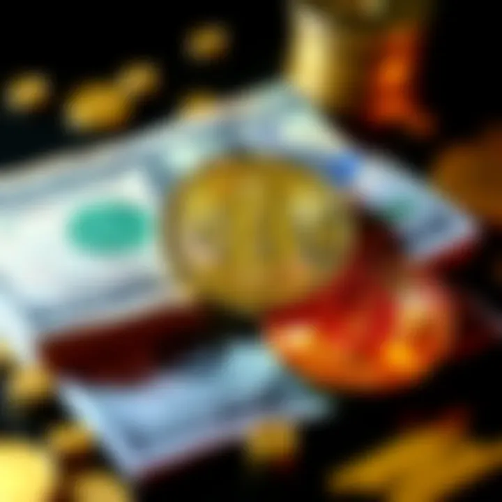 A visual representation of Bitcoin alongside traditional cash, symbolizing the evolution of currency and the need for decentralized money.