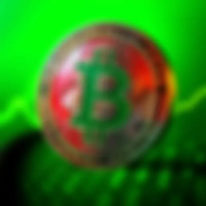 A close-up view of the Bitcoin Cash logo against a green background, symbolizing growth and investment potential.