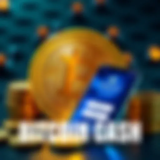 A Bitcoin Cash logo with coins and a smartphone showing a transaction, symbolizing easy crypto payments.