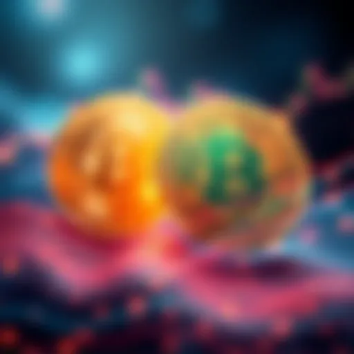 Bitcoin Cash and Wrapped Bitcoin Connection A visual representation of Bitcoin Cash integrating Wrapped Bitcoin, showing two coins merging with digital graphics, symbolizing growth and market evolution.