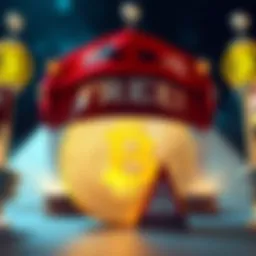 A visual representation of the Bitcoin community experiencing censorship, with symbols of free speech being overshadowed by a larger Bitcoin logo.