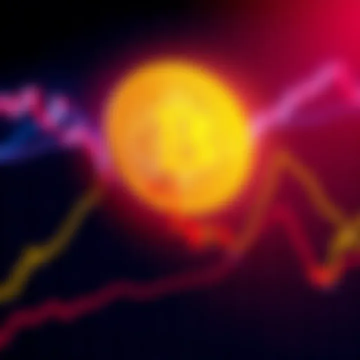 Bitcoin Chart Showing Downtrend A graph depicting Bitcoin's price trend with a downward slope towards $35,000, highlighting potential risks for investors.