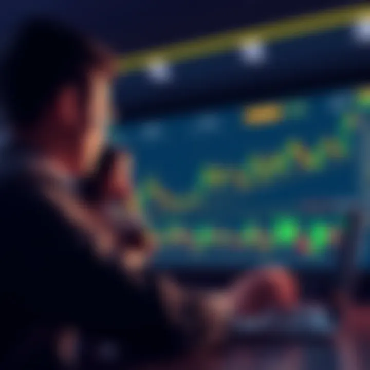 Bitcoin Chart Watching Investment Trends Investors monitoring a Bitcoin price chart, showing fluctuating prices below 72k, representing market tension and dollar-cost averaging strategy.