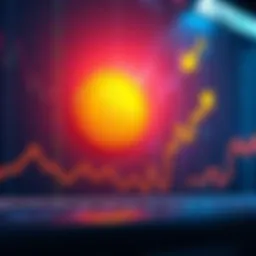 A graphic showing a rising Bitcoin price trend on a chart with arrows indicating growth.