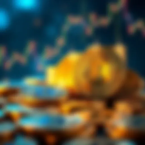 A visual of Bitcoin coins showing various sizes representing the idea of splitting into smaller units