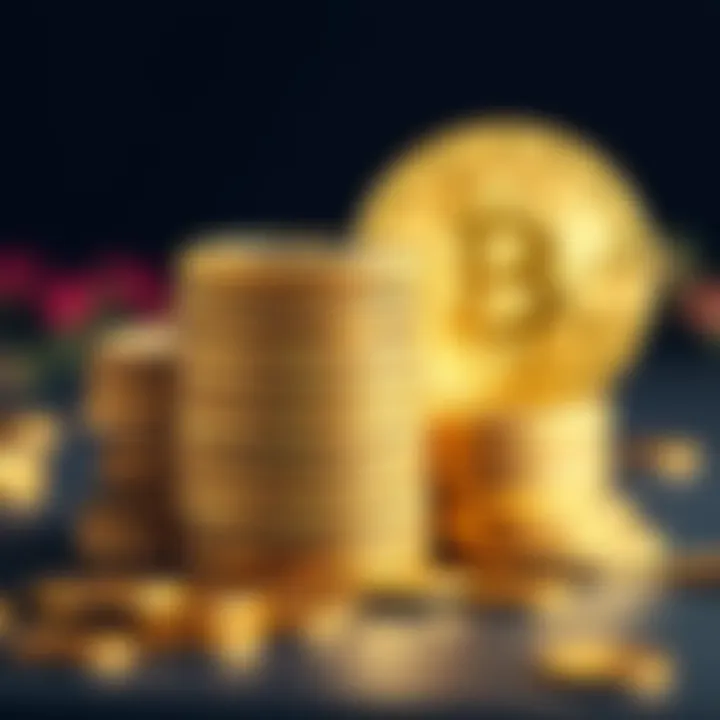 A stack of shiny Bitcoin coins representing investment stability