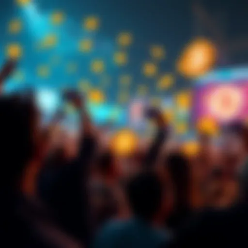 People engaging in lively discussions about Bitcoin developments and trends