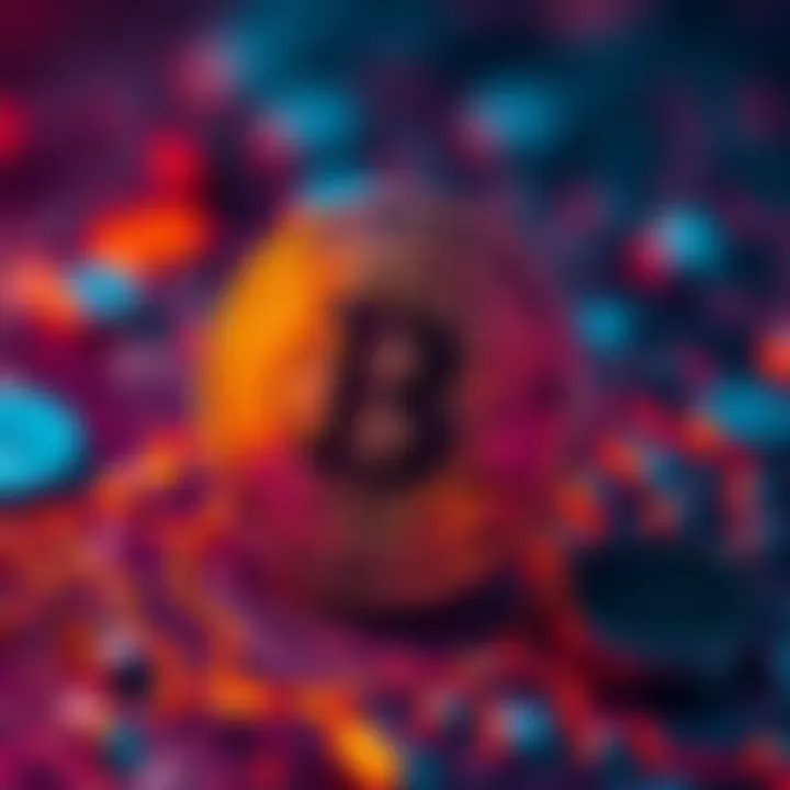 A digital representation of Bitcoin with a question mark symbolizing misconceptions about its reality