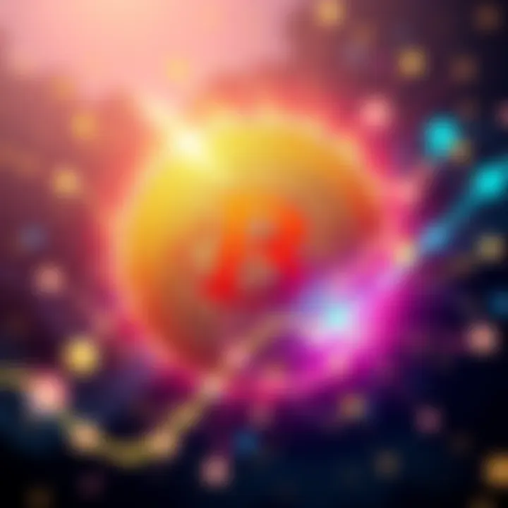 An illustration showing a Bitcoin symbol surrounded by energy waves and thermodynamic elements, representing the connection between money and physics.