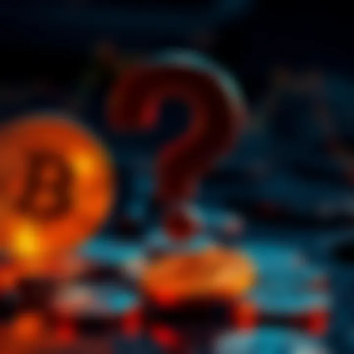 Bitcoin and controversy An illustration showing Bitcoin symbols alongside a question mark, representing the debate over its association with pedophilia claims.