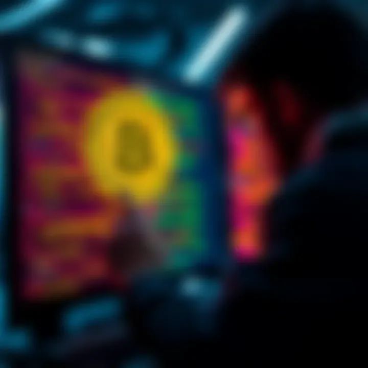 A programmer examining lines of Bitcoin Core code on a computer screen, highlighting areas needing improvement.