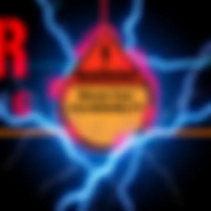An alert sign warning Bitcoin users to shut down CLN Lightning nodes due to a critical vulnerability.