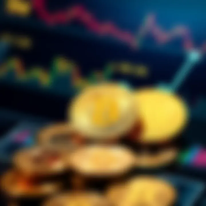 Bitcoin as Corporate Asset A visual representation of Bitcoin coins with graphs showing an increase in value, symbolizing its shift from cash to a corporate asset.