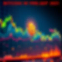 Graph showing Bitcoin price trend with warning signs for potential crash