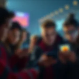 People looking worried while checking Bitcoin prices on their phones after a significant drop.