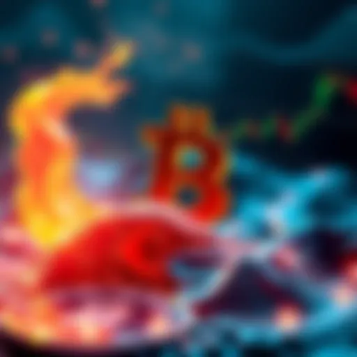 A visual representation of Bitcoin CROC V3, featuring the Orange Wave symbol and elements of cryptocurrency trading.