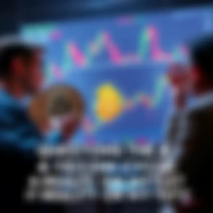 Two people discussing Bitcoin's 4-year cycle theory with charts and graphs