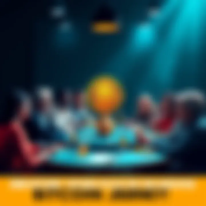 A group of diverse people sharing their Bitcoin experiences and lessons learned over the years at a round table