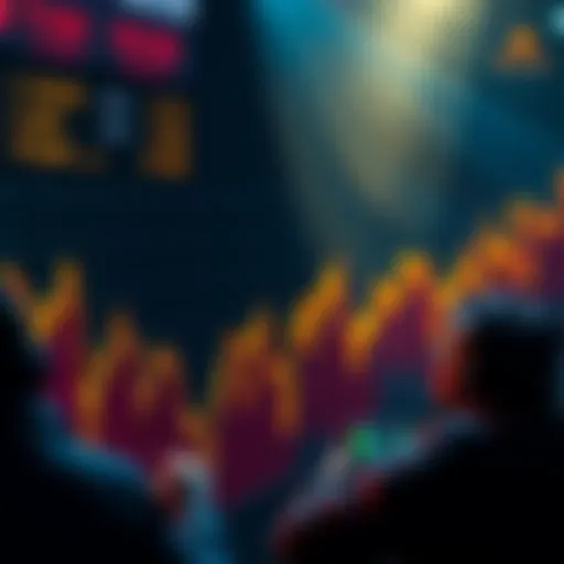 A graph showing Bitcoin prices dropping below 110K, indicating market uncertainty. Investors look on with concern as the price fluctuates.
