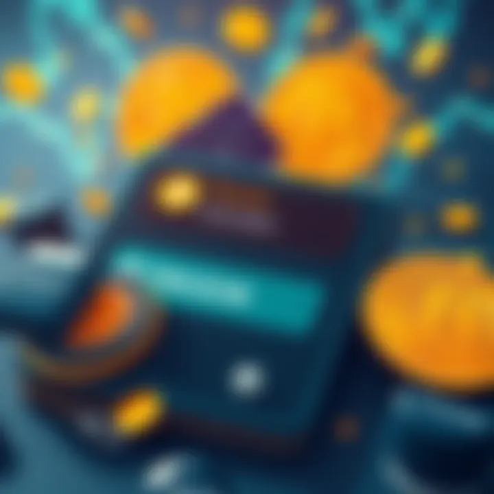 A digital illustration showing a Trezor hardware wallet with Bitcoin symbols and notifications of unexpected deposits