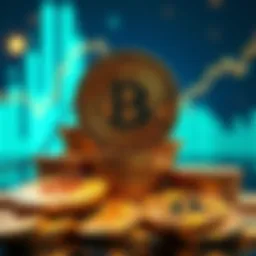 A visual representation of Bitcoin coins stacked up, symbolizing its status as a digital asset rather than everyday currency.