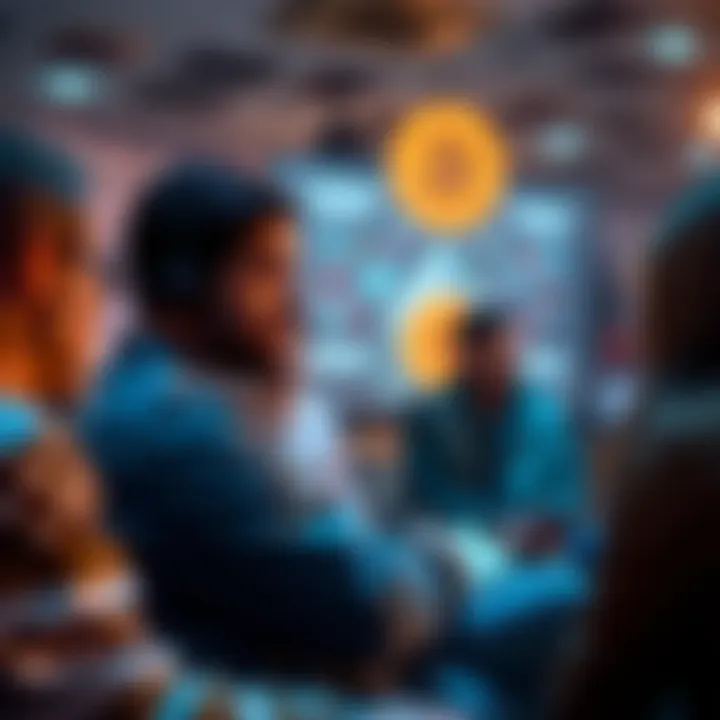 People engaging in a Bitcoin discussion online, sharing insights and questions.