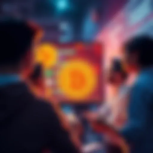 People interacting in a forum discussion about Bitcoin with messages on a screen