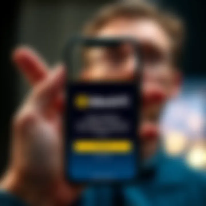 A smartphone screen showing a notification of Bitcoin distribution from BlockFi via Coinbase, with a surprised person's hand in the background.
