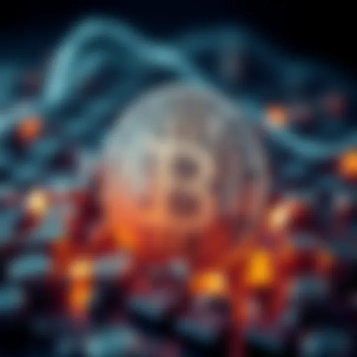 Visual representation of the Bitcoin symbol alongside a dollar sign, highlighting the tension between cryptocurrency value and traditional currency.