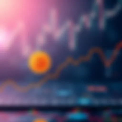 A downward trending Bitcoin graph representing a 5-month loss streak.