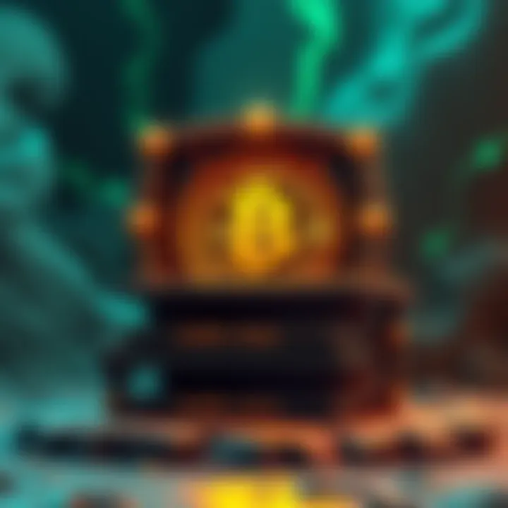 Graphic showing Bitcoin Earn Vault on Stacks with $STRC and staking concepts