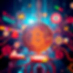 A visual representation of Bitcoin's energy use and market challenges, featuring a Bitcoin logo with energy symbols and regulatory icons surrounding it.