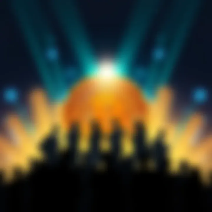 A graphic showing the Bitcoin symbol surrounded by silhouettes of educated individuals, symbolizing the connection between Bitcoin and elite investors.