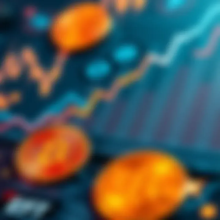 Illustration showing Bitcoin coins with a graph indicating growth and logos of major funds investing in Bitcoin, representing institutional interest