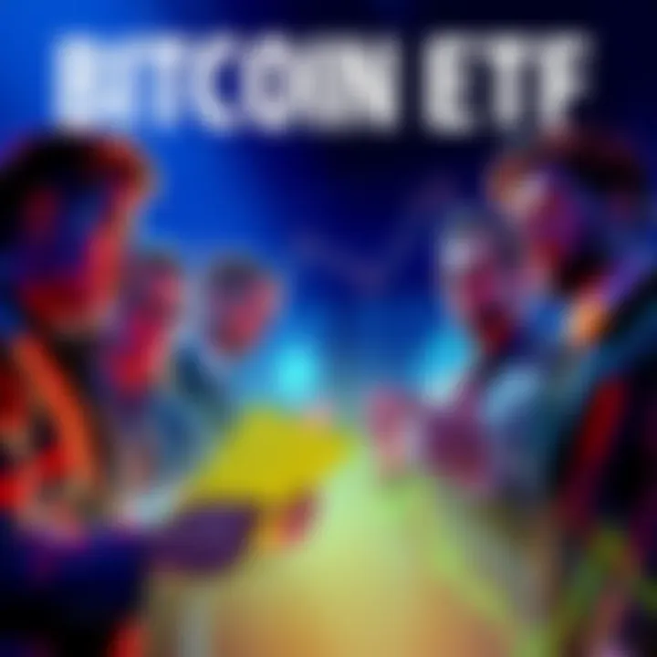 Group of investors confidently analyzing Bitcoin ETF trends during market fluctuations