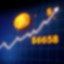 Graph showing a decline in Bitcoin ETF value with a downward trend line and dollar signs