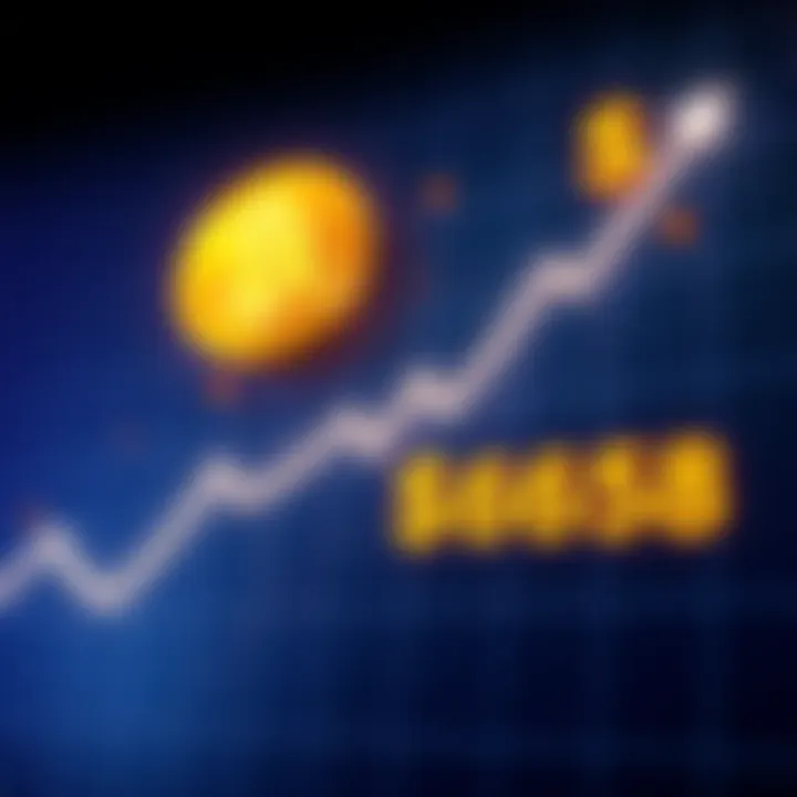 Graph showing a decline in Bitcoin ETF value with a downward trend line and dollar signs
